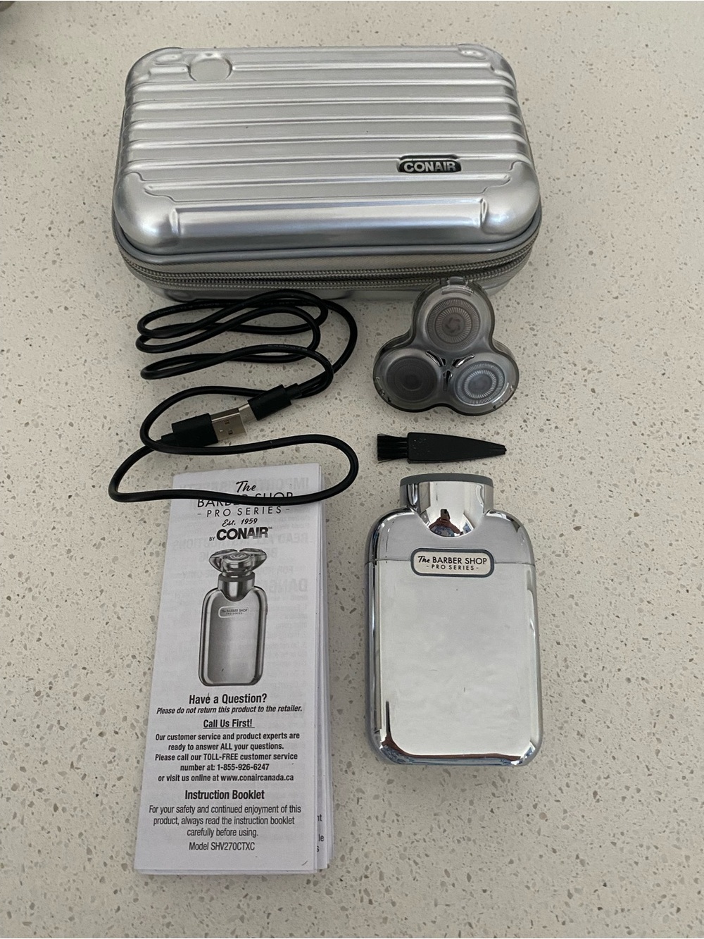 The Barber Shop Pro Series Rechargeable Electric Shaver - Silver